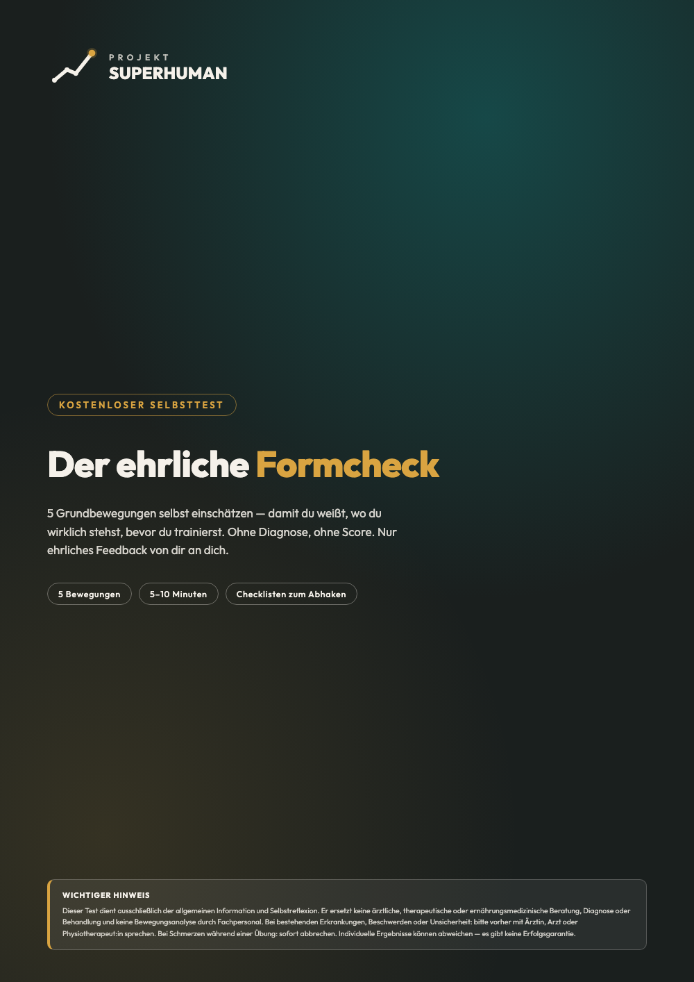Cover des kostenlosen Formcheck-PDFs von Projekt Superhuman