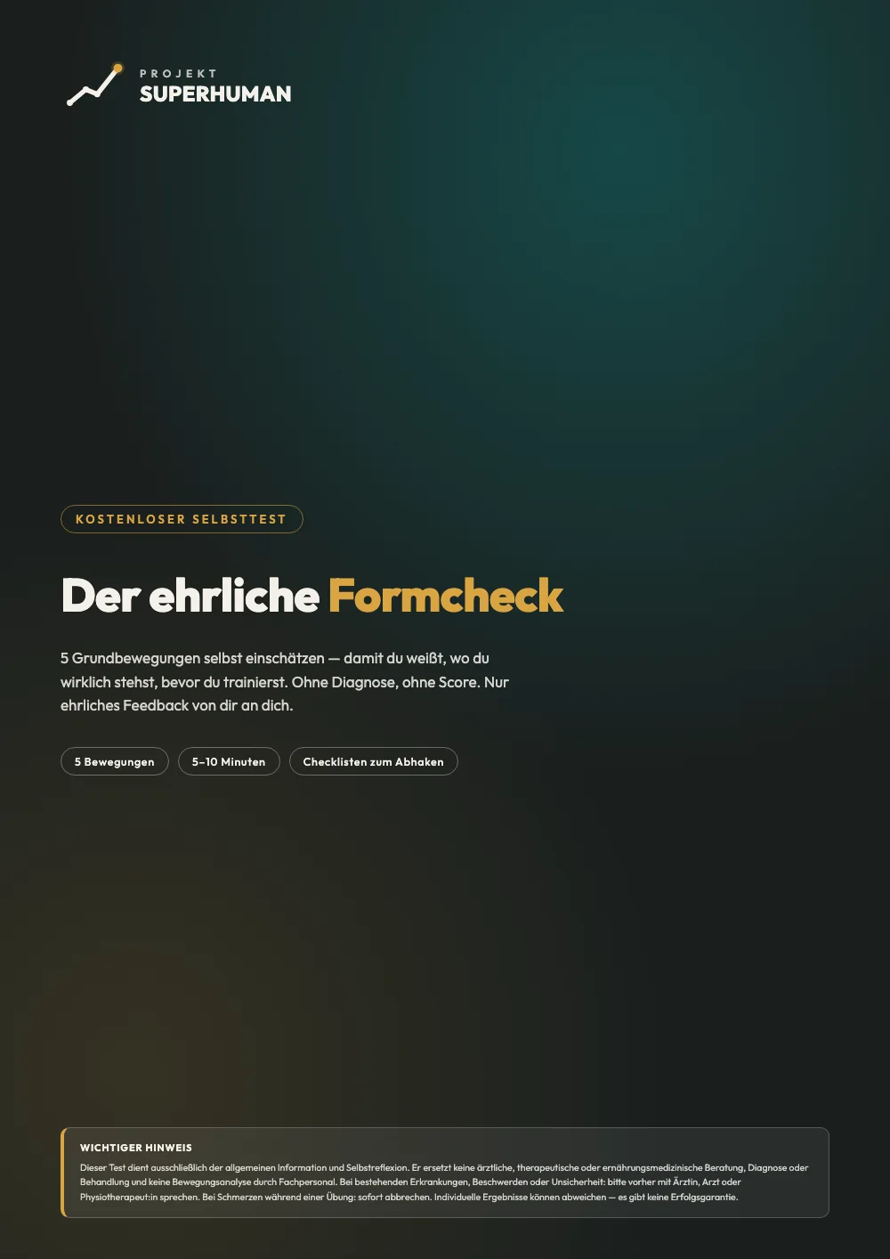 Cover des kostenlosen Formcheck-PDFs von Projekt Superhuman